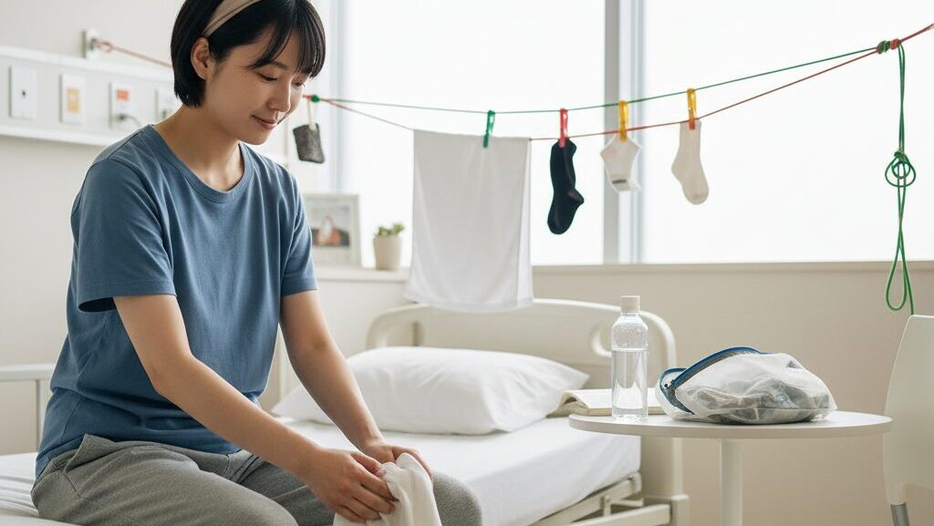入院中の洗濯はどうする！？手洗いのやり方と干す場所、臭い対策を解説