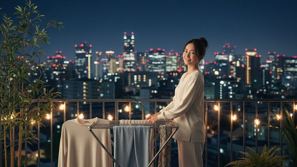 夏の夜に洗濯物を干す実践テク！悩み別解決法