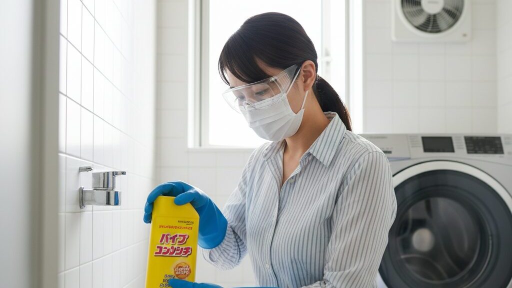 洗濯機へパイプユニッシュを直接使う正しい掃除方法