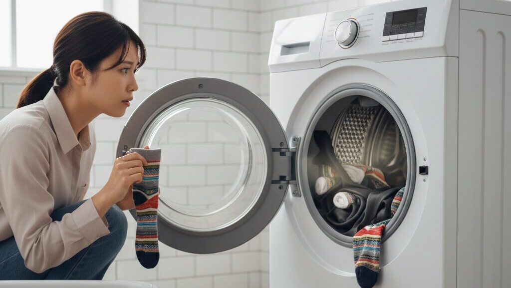 ドラム式洗濯機で靴下がなくなる原因と簡単な取り出し方