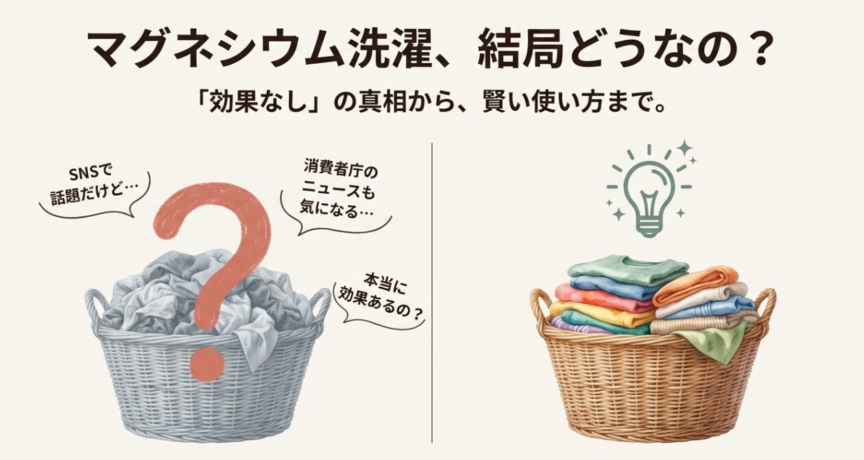 マグネシウム洗濯の真実と消費者庁ニュースの真相についての解説画像