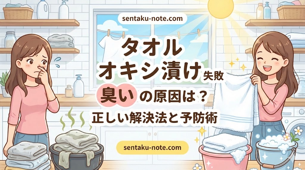 タオルをオキシ漬けして失敗…嫌な臭いの原因と正しい解決法