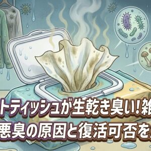 ウェットティッシュが生乾き臭い！雑巾のような悪臭の原因と復活可否を解説