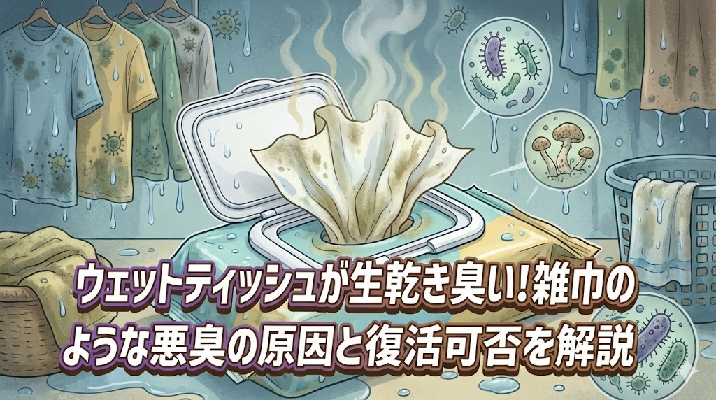 ウェットティッシュが生乾き臭い！雑巾のような悪臭の原因と復活可否を解説