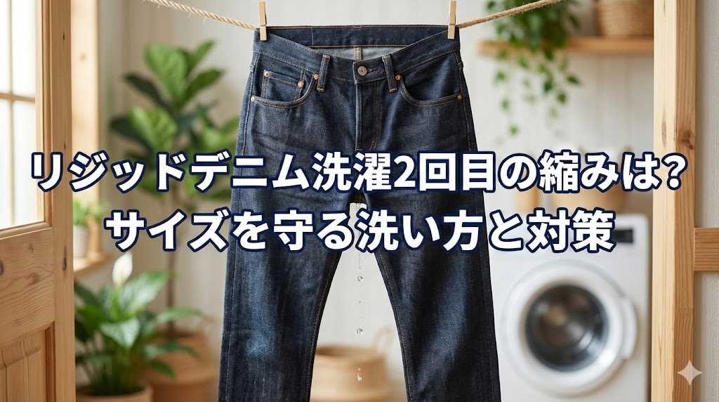リジッドデニムの洗濯、2回目の縮みは？サイズを守る洗い方と対策