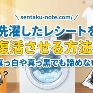 洗濯したレシートを復活させる方法！真っ白や真っ黒でも諦めない