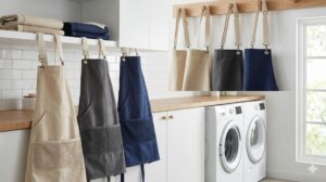 様々なメーカーから発売されている高機能なカンガルー型ランドリーエプロンのバリエーション