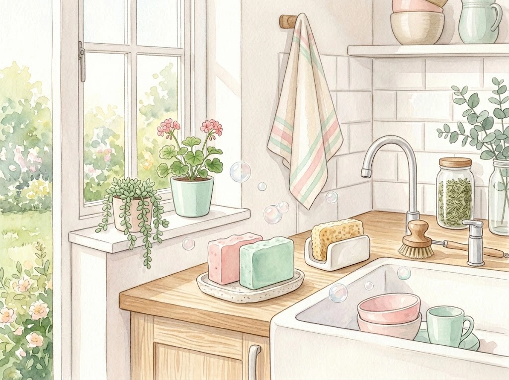 エリート洗剤とミスターQの固形洗剤を比較するイメージイラスト