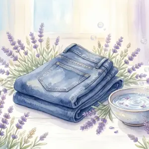 ジーンズの洗濯で縮むのを防ぐ方法を解説する記事のアイキャッチ画像