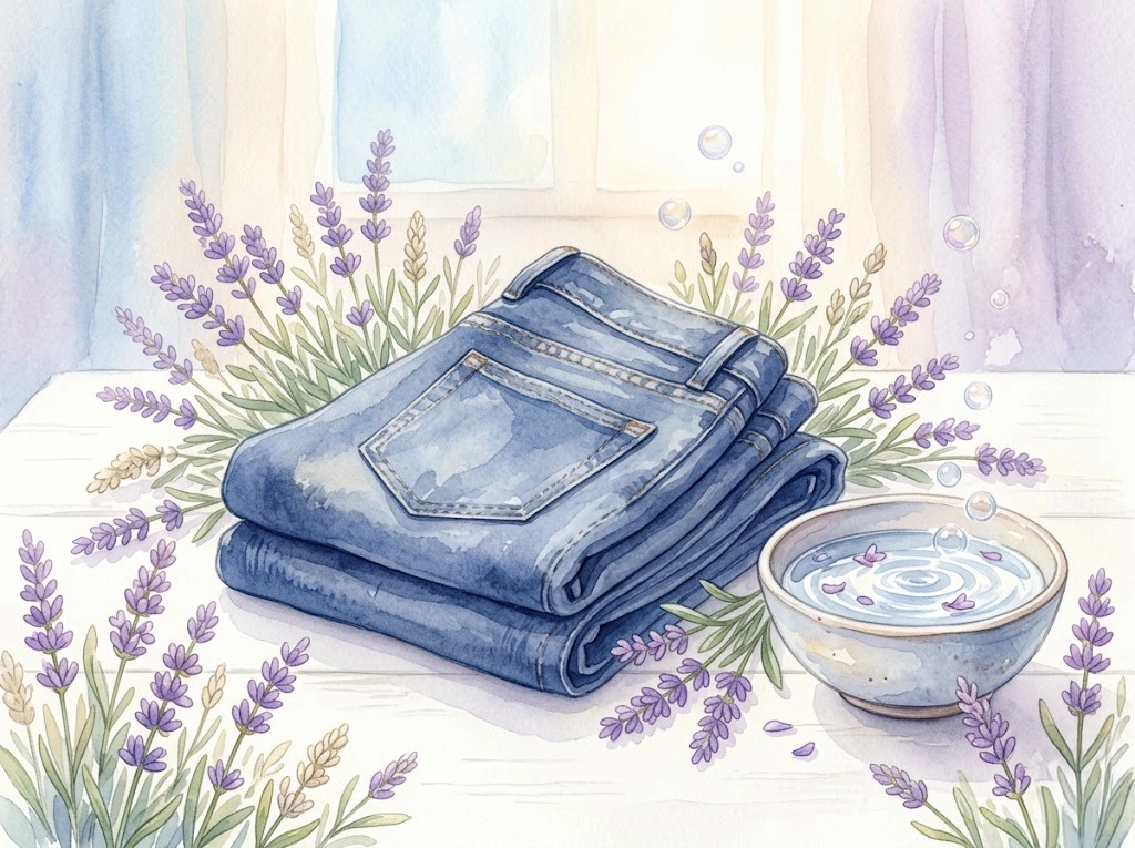 ジーンズの洗濯で縮むのを防ぐ方法を解説する記事のアイキャッチ画像