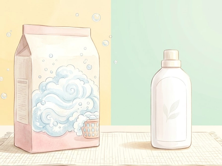 米国版と日本版のオキシクリーンの違いを比較するイラスト