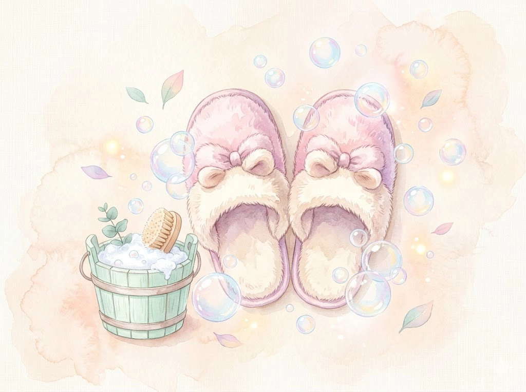 臭いスリッパの洗い方！オキシクリーンで簡単つけおき＆失敗防ぐコツ