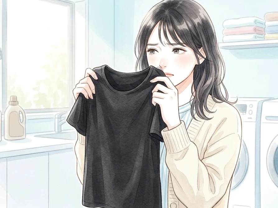 エアリズムを洗濯したのに酸っぱい匂いが残り困っている女性