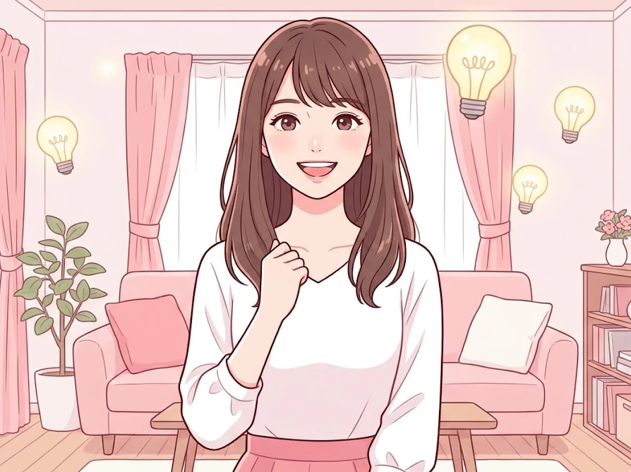 ドラム式洗濯機でオムツを洗ってしまった際の疑問が解決して笑顔の女性