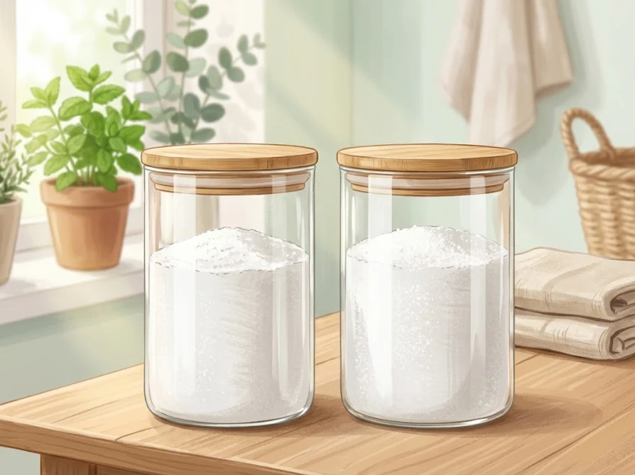 トマトソースのシミの裏側に当て布を敷き、食器用中性洗剤を塗布して汚れを浮かせている状態