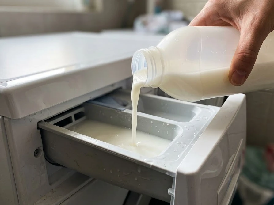 頑固な色素汚れを分解するために重曹と酸素系漂白剤を混ぜて作った特製の染み抜きペースト
