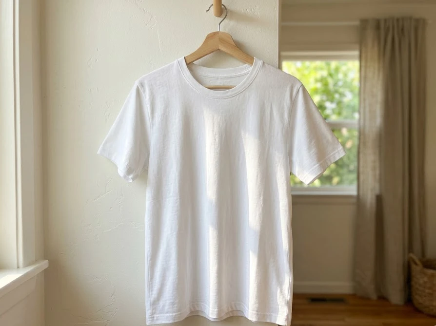 アイロンの高温で生乾き臭の原因菌を殺菌した清潔なTシャツ