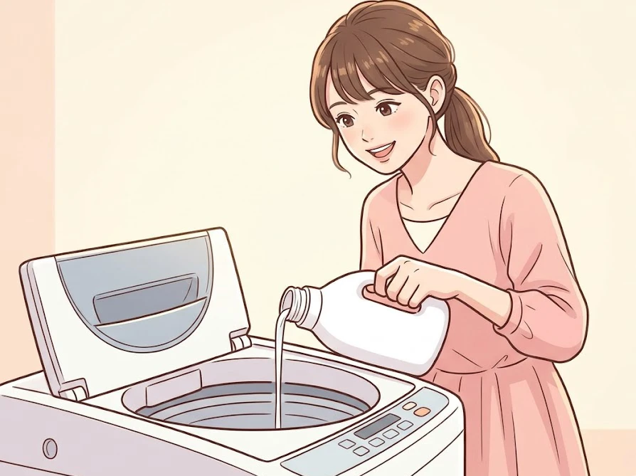 電源を入れた後に洗濯槽カビキラーを投入する公式推奨の正しい順番