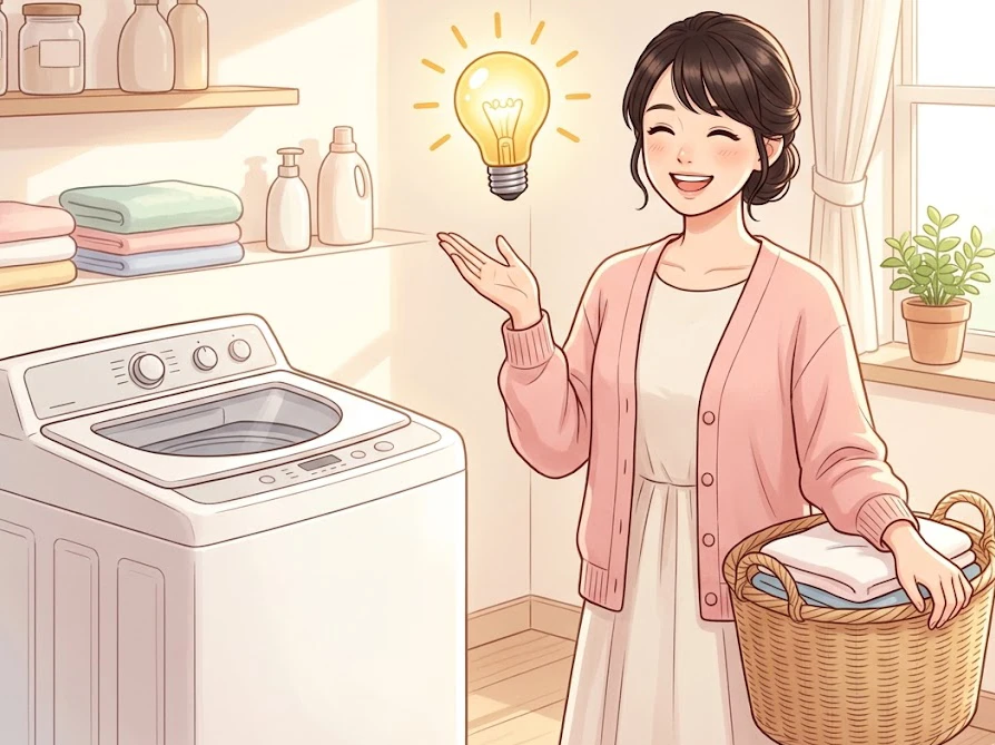 洗濯洗剤がないときのシャンプー代用に関する疑問が解決して笑顔の女性