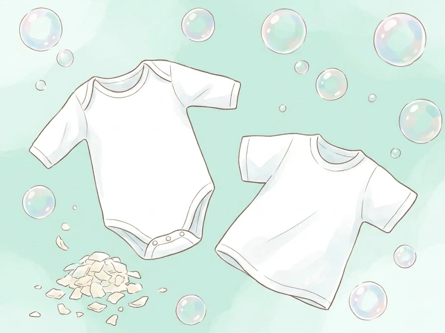 赤ちゃんに優しい無添加の洗濯洗剤と泡