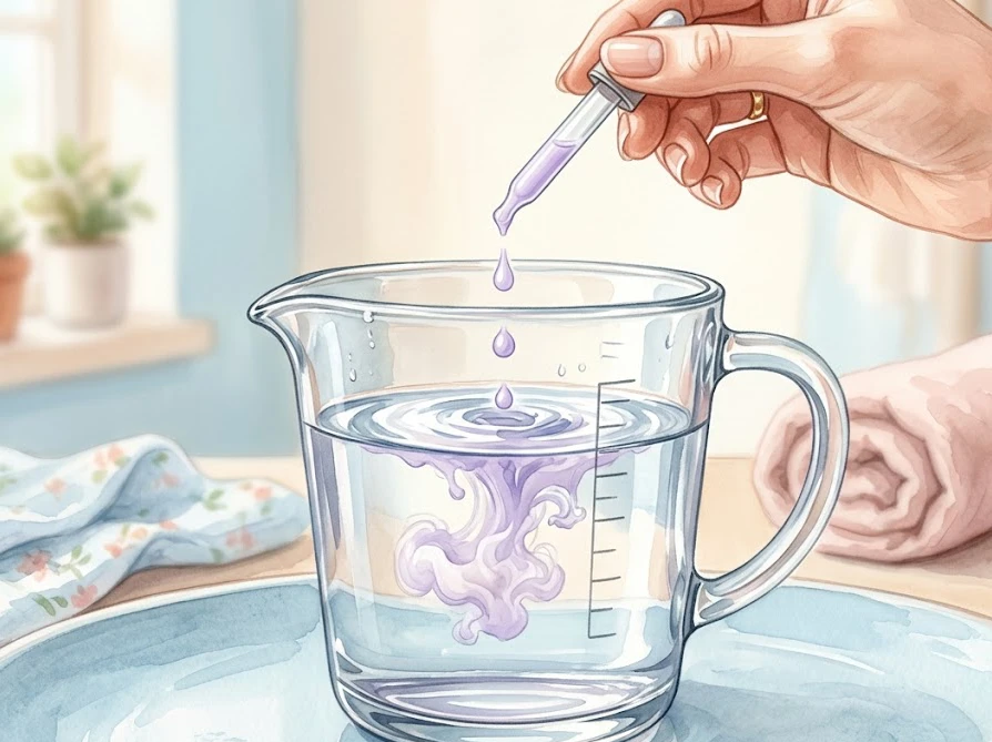壁紙のシミやベタつきを防ぐために柔軟剤を水で正しい濃度に希釈するスプレーの作り方