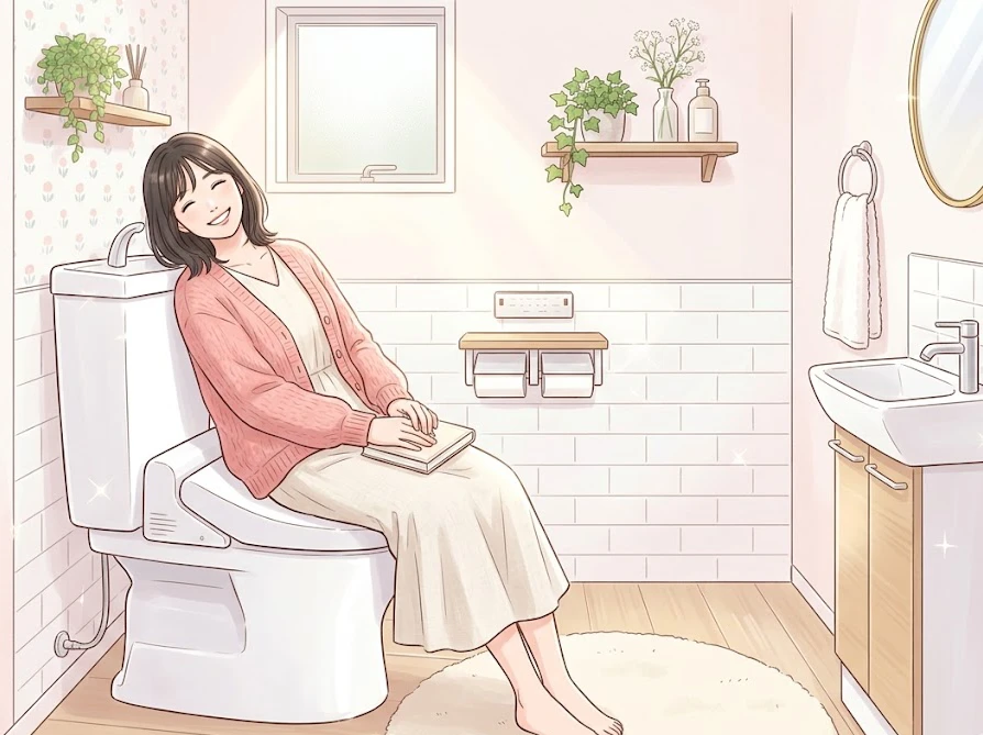 正しい知識で柔軟剤スプレーを安全に活用し清潔で良い香りのトイレ空間を楽しむ女性