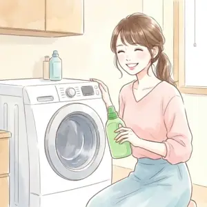キッチンハイターを洗濯槽の掃除に代用する方法を解説するイメージ