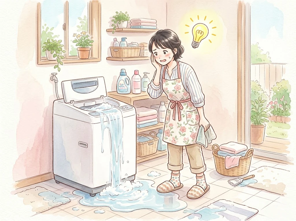 洗濯機の排水があふれる原因と対処法｜パイプユニッシュで解決する完全ガイド